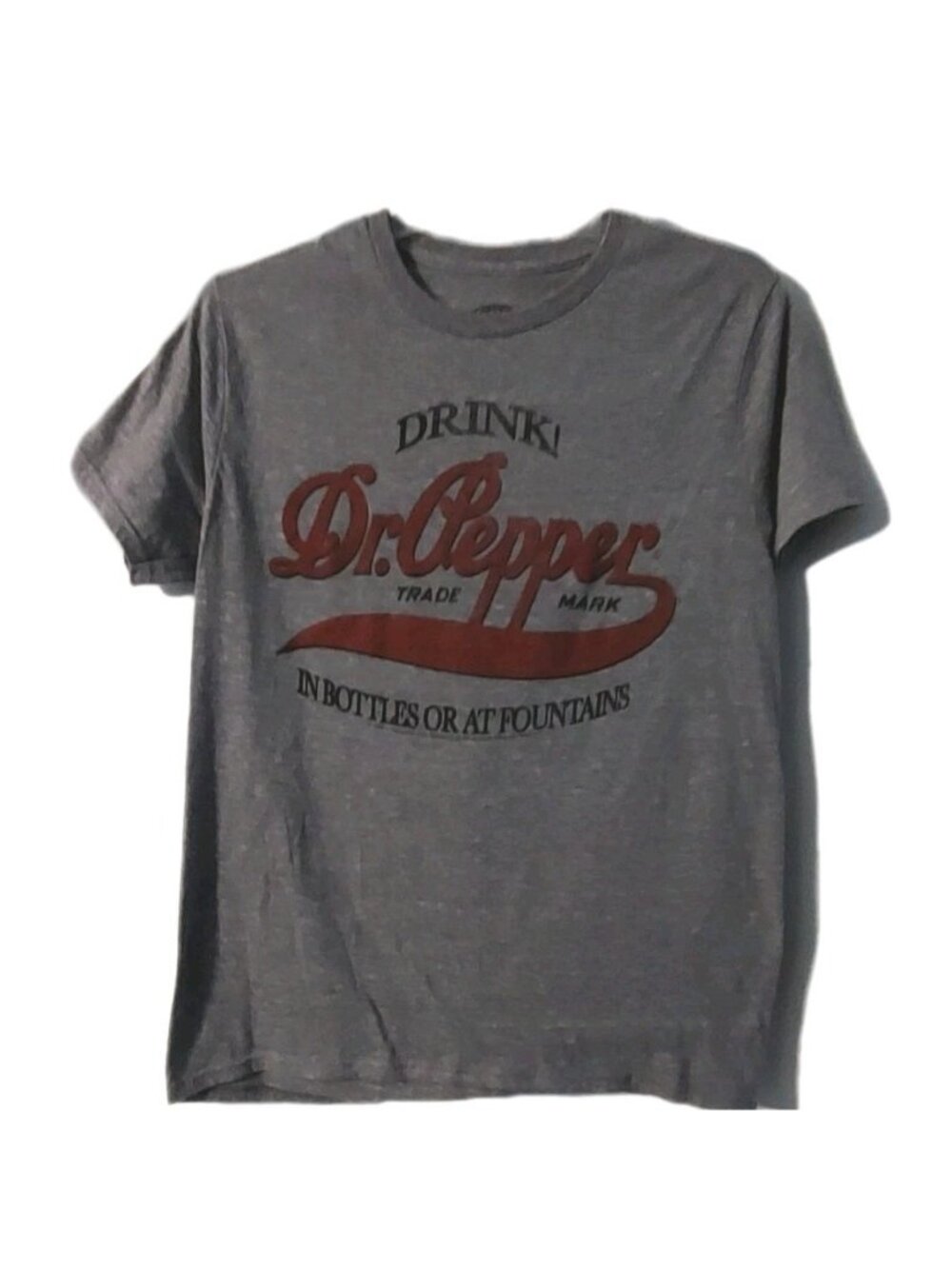Dr Pepper Gray T Shirt Size Medium Red Graphic